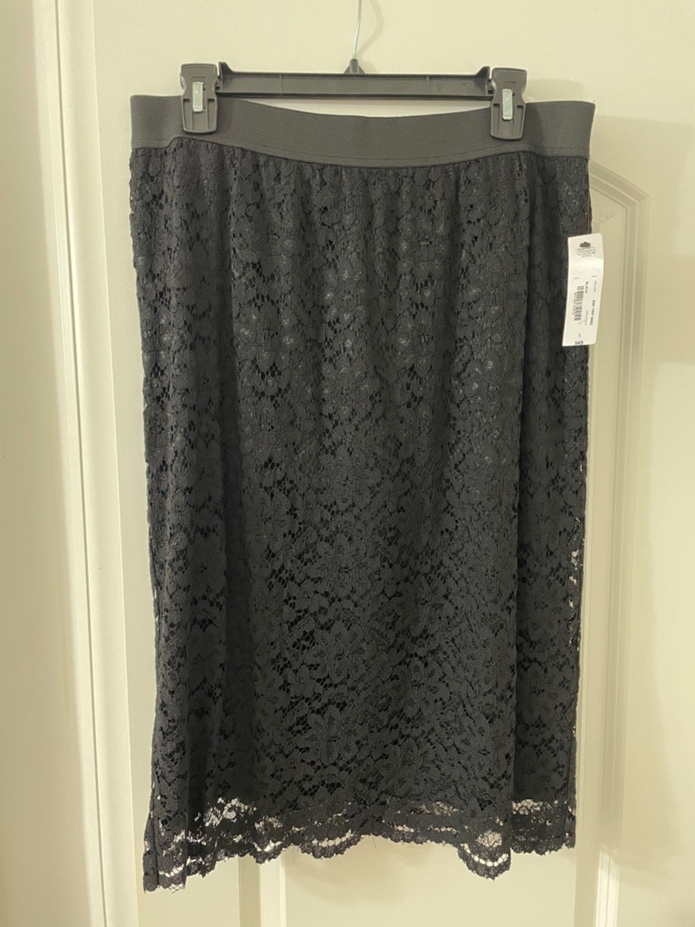 Worthington Black Lace Midi Skirt